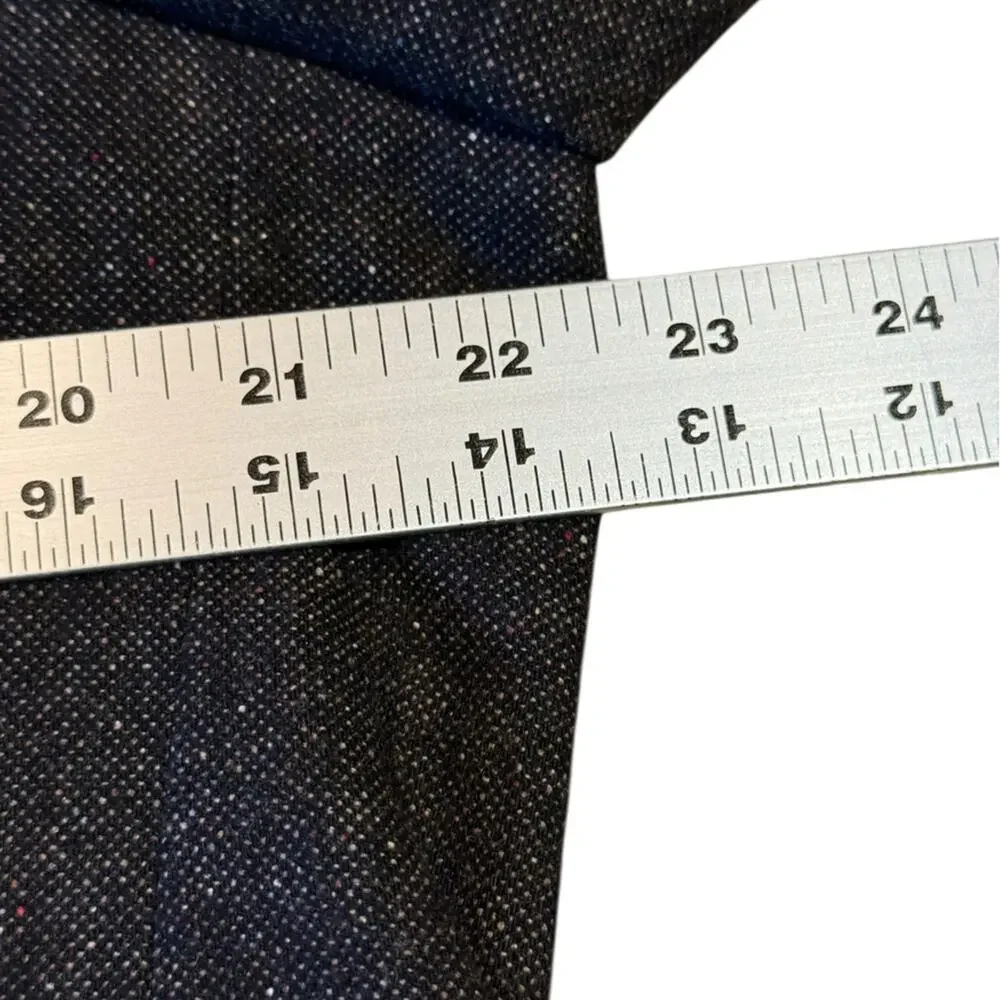 Ralph by Ralph Lauren Brown Tweed Wool Blend Two-Button Blazer Elbow Patches 44S